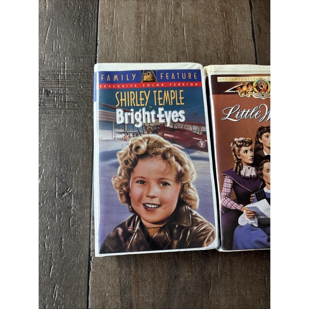 Vintage Shirley Temple Bright Eyes Little Women VHS Video Tapes Clam Shell Lot